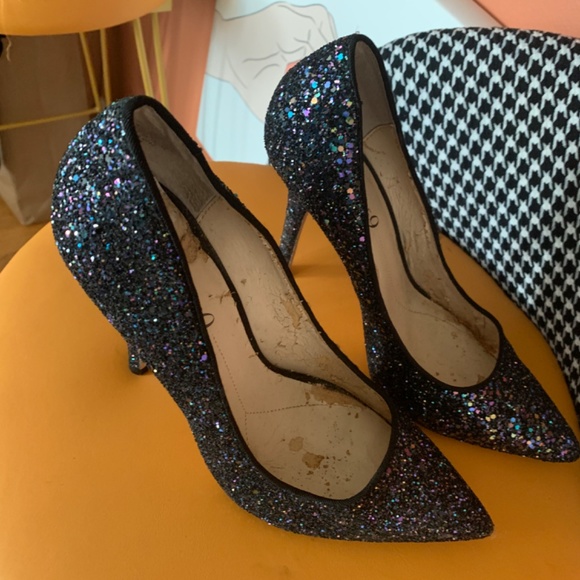 Boutique 9 Shoes Boutique 9 Black Iridescent Glitter Pumps Poshmark